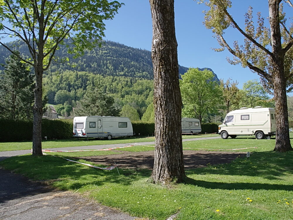 Emplacements du camping de Vallorbe